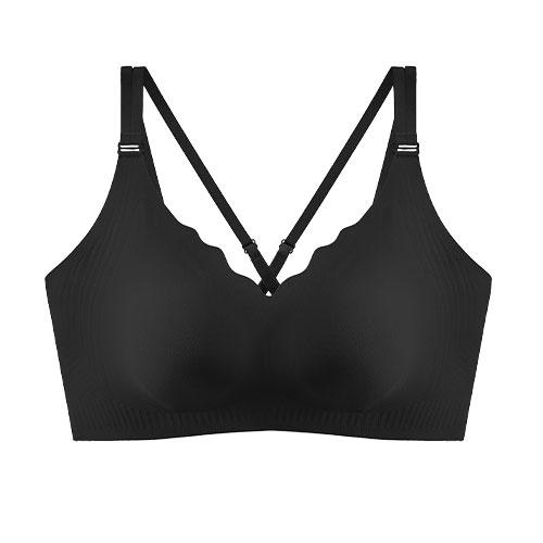 Raser back wireless bras with V neck