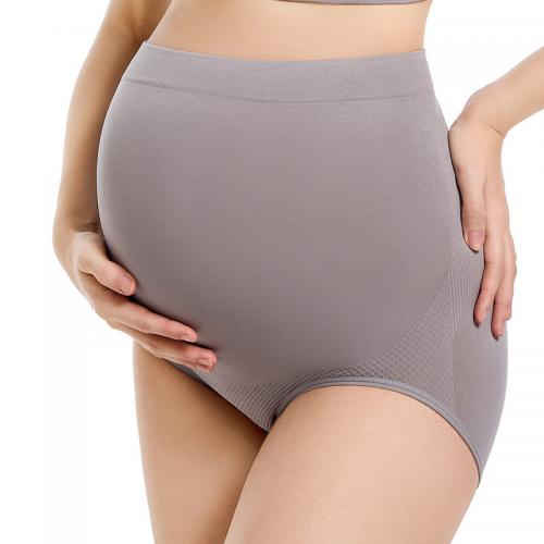 Women's maternity high waist underwear pegnancy seamless soft belly support panties overe bump