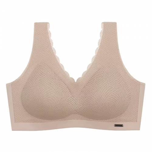 High elasticity sexy lace bras non wire big cup soft support yoga bras for women