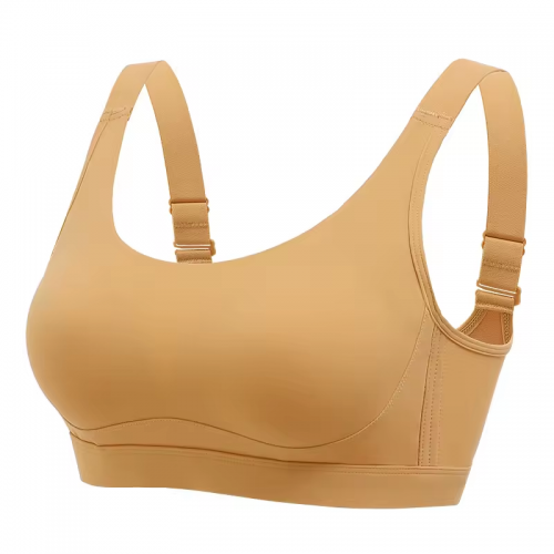 Full coverage sports bras wireless yoga bras with wide smooth straps for women