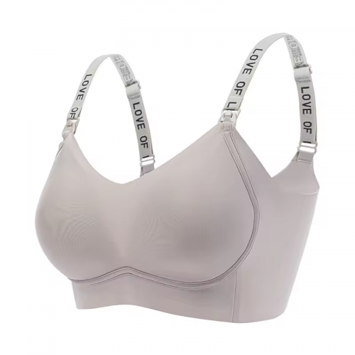 Mulberry silk seamless nursing T-shirt bras with adjustable straps