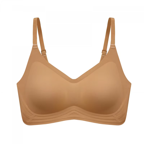 Soft support wireless bras with V neck vest bras for women