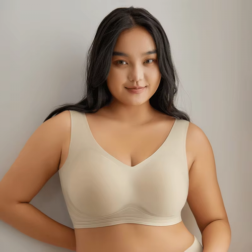 Full cup plus size wireless bras with wide adjustable straps M-5XL