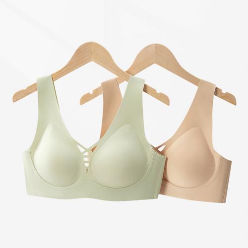 Wireless bras with sexy front strips cross soft support bras for women